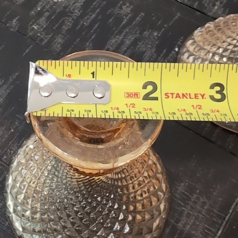 Set of 2 Vintage Westmoreland English Hobnail Candlesticks Depression Glass